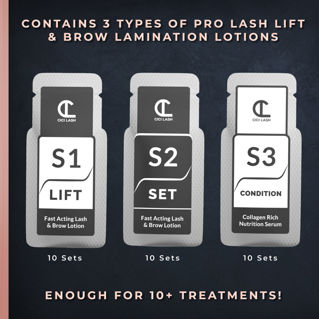 10 Sets Of Lash Lift & Brow Lamination Lotions